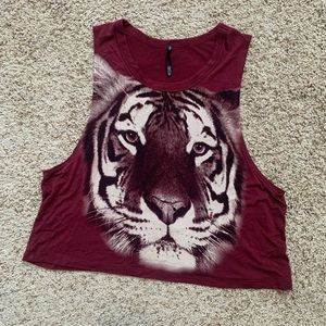 Tiger crop top size medium